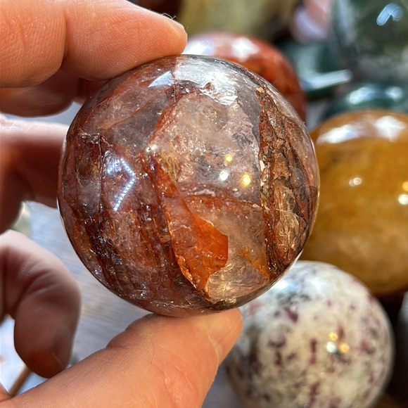 🔥SALE🔥 Fire Quartz Crystal Sphere! - Picture 9 of 9